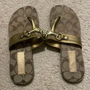 Coach Rikki Gold sandals size 6